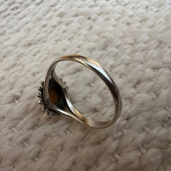 ❤️ Bumblebee Jasper Southwestern 925 Navajo Inspired Sz 7 Ring 2.2 gms - Picture 6 of 14